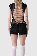 Two-Piece Mesh Set with Elegant Ruffle Details – Olivia