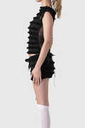 Two-Piece Mesh Set with Elegant Ruffle Details – Olivia