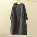 Vintage-Inspired Autumn Dress with Feminine Flair - Amalia
