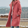 Elegant Hooded Wool Jacket – Classic & Cozy for All Seasons – Olivia