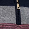 Trendy Striped Quarter-Zip Sweater for Men with Modern Fit – Ethan