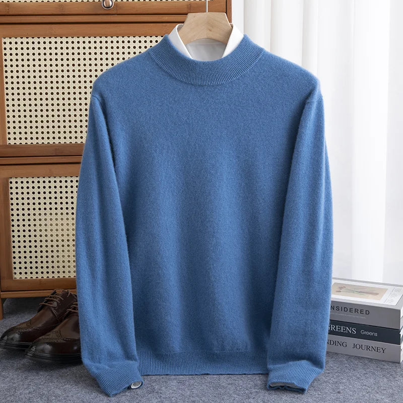 Men’s Premium Merino Wool Sweater – Ultra-Soft & Breathable – Ethan