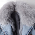 Denim Fur Jacket – Stylish & Warm Vintage-Inspired Outerwear – Eleanor