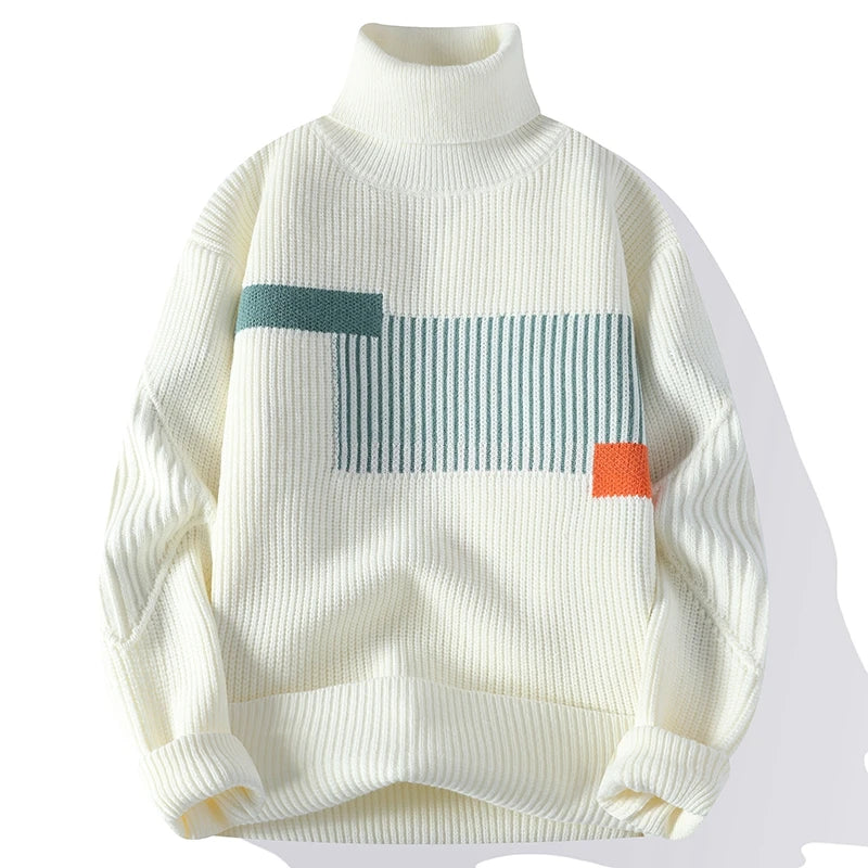 Elegant Turtleneck Sweater with Sleek Design for Men – Alessandro