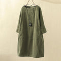 Vintage-Inspired Autumn Dress with Feminine Flair - Amalia