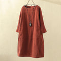 Vintage-Inspired Autumn Dress with Feminine Flair - Amalia