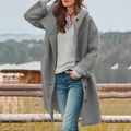 Elegant Hooded Wool Jacket – Classic & Cozy for All Seasons – Olivia