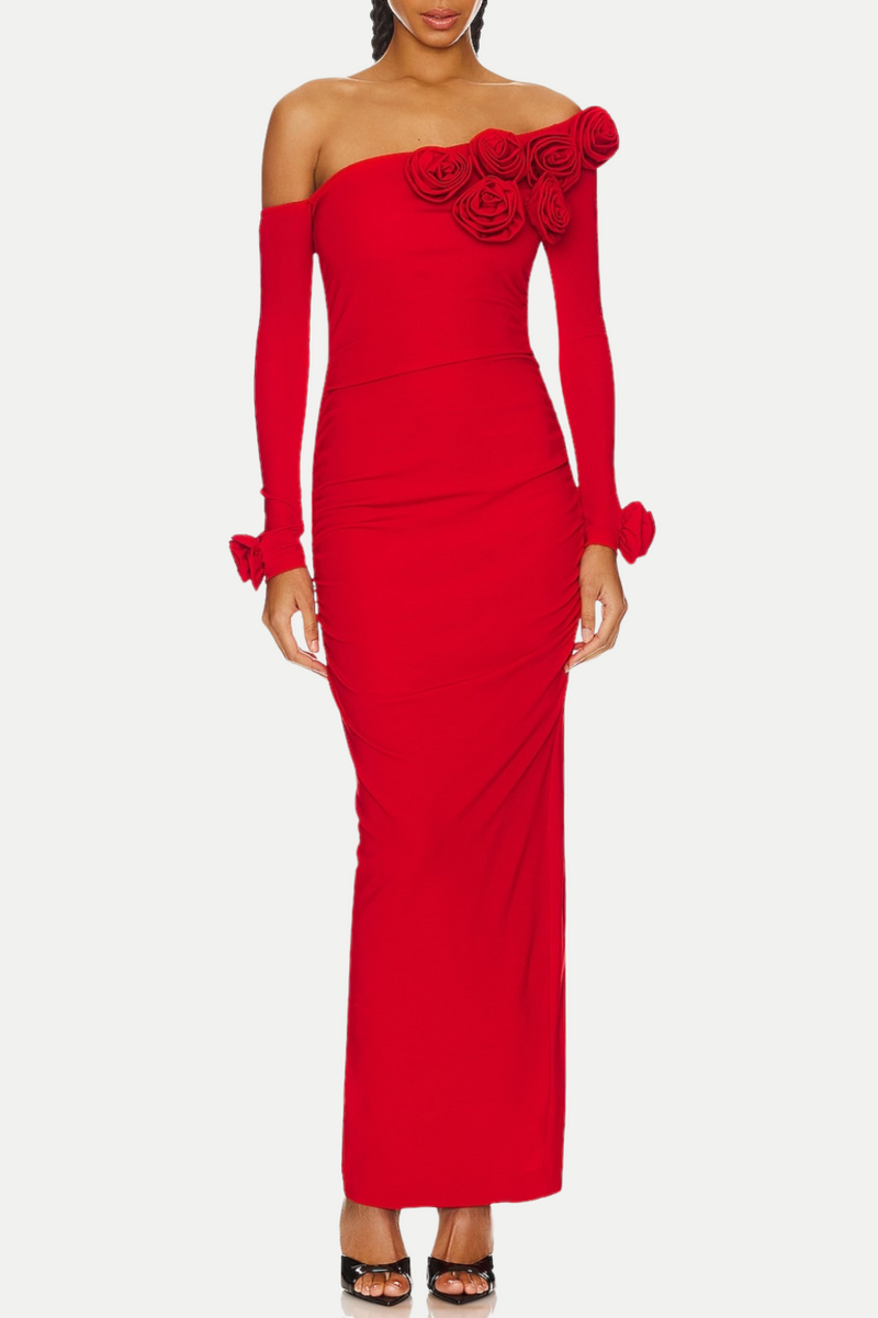 Lightweight Formal Maxi Dress with Off-Shoulder Design – Olivia