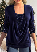 Elegant Sequin Long Sleeve Top for Stylish Occasions - Sophia