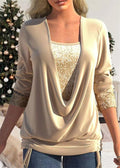 Elegant Sequin Long Sleeve Top for Stylish Occasions - Sophia