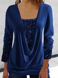 Elegant Sequin Long Sleeve Top for Stylish Occasions - Sophia