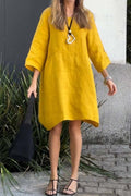 Elegant Cotton Linen Maxi Dress for Summer Days – Sophia