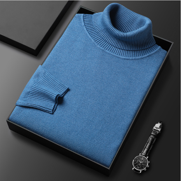 Men's Luxurious Cashmere Turtleneck Sweater for All-Day Comfort – James