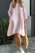 Elegant Cotton Linen Maxi Dress for Summer Days – Sophia