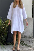 Elegant Cotton Linen Maxi Dress for Summer Days – Sophia