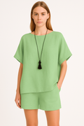 Breathable Summer Blouse and Relaxed Fit Pants Set – Emily