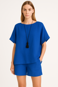 Breathable Summer Blouse and Relaxed Fit Pants Set – Emily