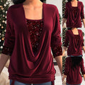 Elegant Sequin Long Sleeve Top for Stylish Occasions - Sophia