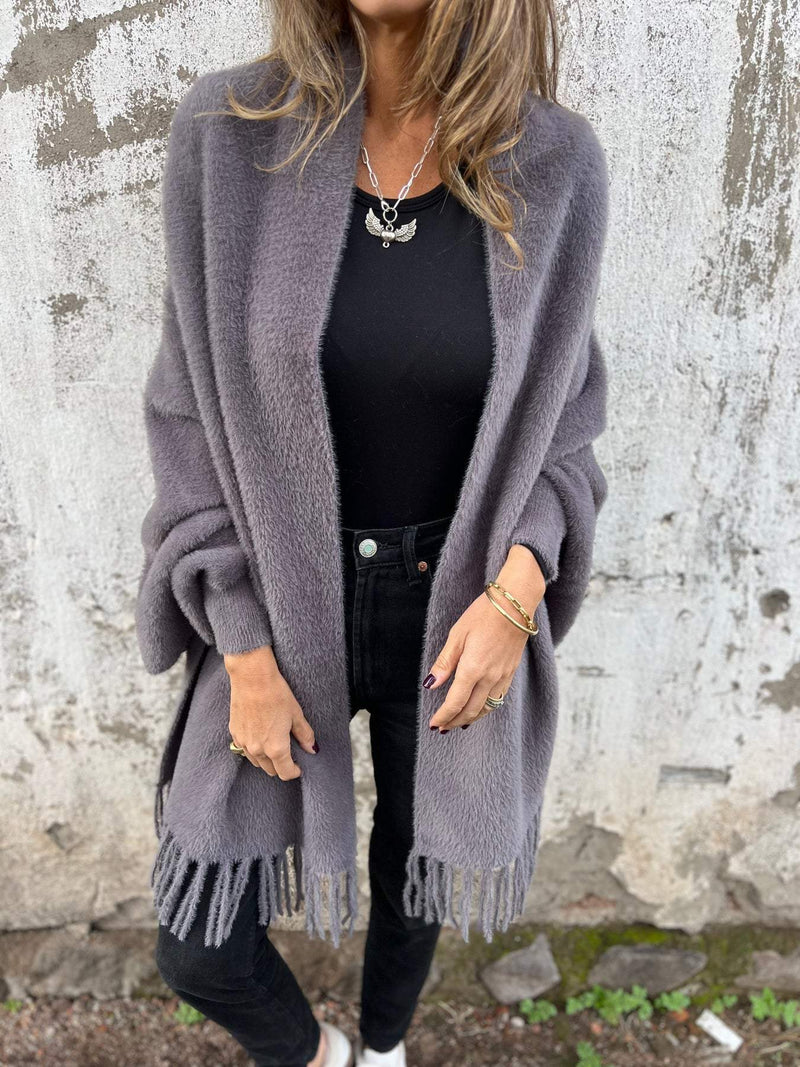 Warm Knitted Loose Shawl for Winter Comfort – Emma