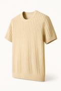 Stylish Knitted Short Sleeve Blouse for Effortless Chic – Axe