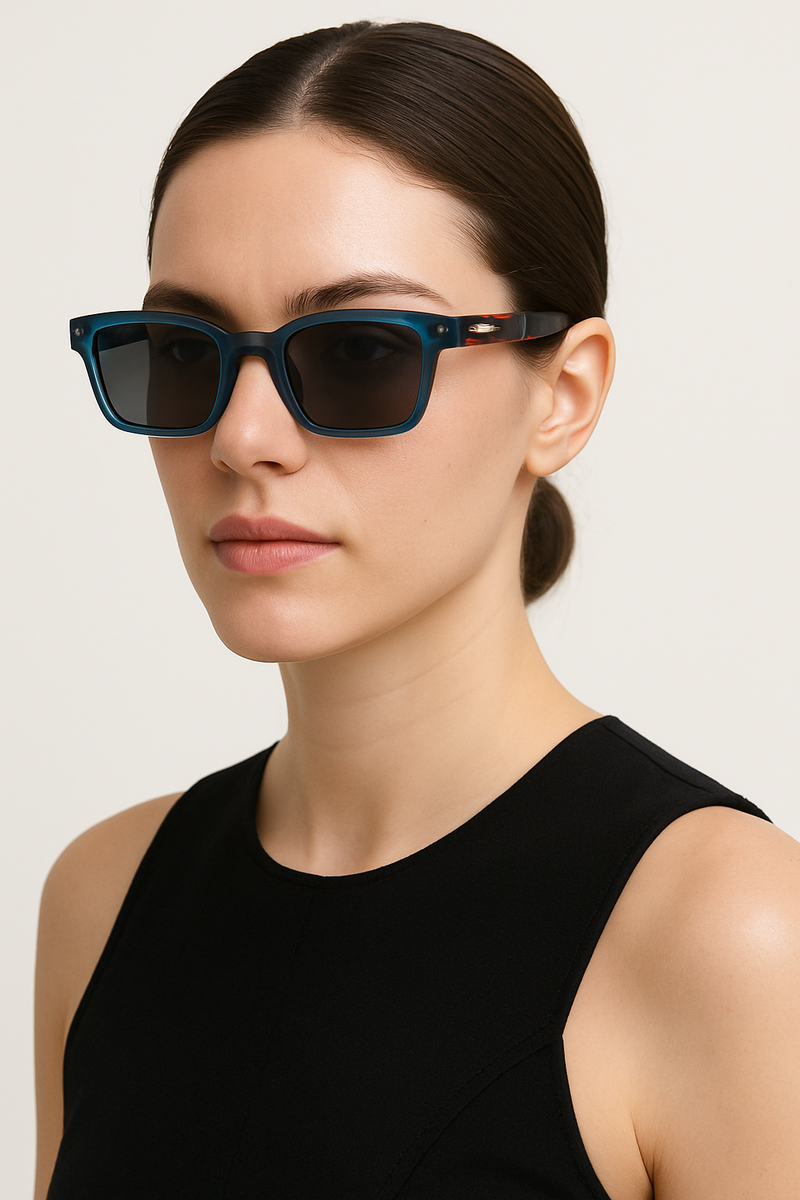 Bold Square Frame Sunglasses with Full UV Protection – Brivon