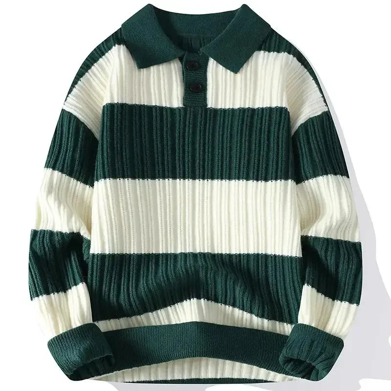 Striped Business-Casual Polo Shirt for Polished Look – James