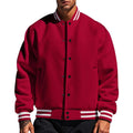 Stylish Fleece Baseball Jacket with Classic Stand Collar - Jake