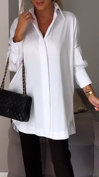 Classic Long Sleeve Lapel Shirt for Effortless Style – Olivia