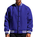 Stylish Fleece Baseball Jacket with Classic Stand Collar - Jake