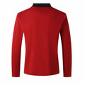 Color Block Polo Shirt with Modern Zipper Design – Ethan