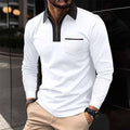 Color Block Polo Shirt with Modern Zipper Design – Ethan