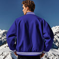 Stylish Fleece Baseball Jacket with Classic Stand Collar - Jake