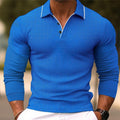 Slim-Fit Men’s Long-Sleeve Polo Shirt for a Sophisticated Look – Chris