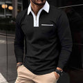 Color Block Polo Shirt with Modern Zipper Design – Ethan
