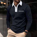 Color Block Polo Shirt with Modern Zipper Design – Ethan