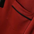 Color Block Polo Shirt with Modern Zipper Design – Ethan