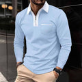 Color Block Polo Shirt with Modern Zipper Design – Ethan