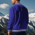 Stylish Fleece Baseball Jacket with Classic Stand Collar - Jake