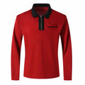 Color Block Polo Shirt with Modern Zipper Design – Ethan
