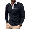 Color Block Polo Shirt with Modern Zipper Design – Ethan