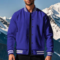 Stylish Fleece Baseball Jacket with Classic Stand Collar - Jake