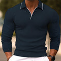 Slim-Fit Men’s Long-Sleeve Polo Shirt for a Sophisticated Look – Chris