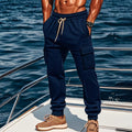 Men's Warm Plush Sports Pants with Convenient Pockets - Jake