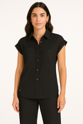 Chic Short-Sleeve Loungewear Set with Stylish Details – Sophia