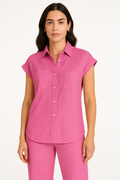 Chic Short-Sleeve Loungewear Set with Stylish Details – Sophia