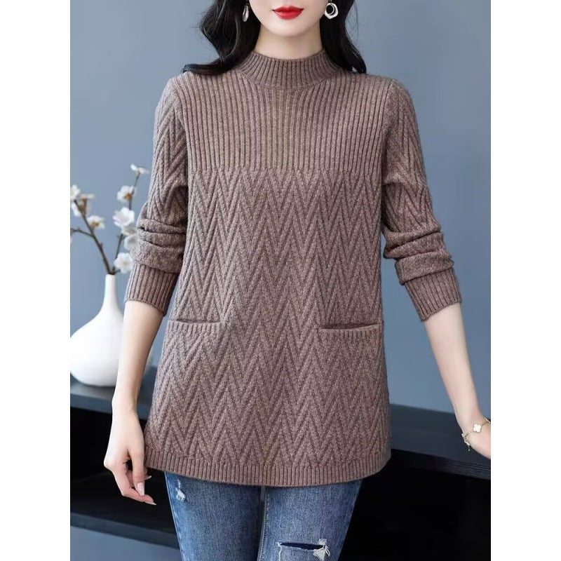 Versatile Turtleneck Sweater with a Mid-Length Silhouette – Olivia