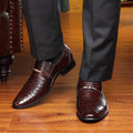 Men’s Genuine Leather Loafers with Crocodile Texture – Ethan