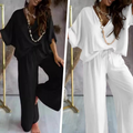 Relaxed-Fit V-Neck Pants Set for a Chic Casual Look – Olivia