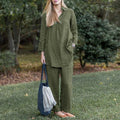 Elegant Cotton Linen 2-Piece Outfit for Everyday Comfort – Sophia