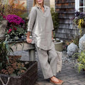 Elegant Cotton Linen 2-Piece Outfit for Everyday Comfort – Sophia